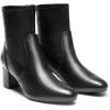 imageDREAM PAIRS Womens Fitted Stretch Ankle Boots Fashion Low Chunky Heel Almond Toe Fall Heeled Booties ShoesBlackpu