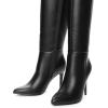 imageDREAM PAIRS Knee High Boots for Women Sexy Pointed Toe Stiletto High Heel Boots Fashion ampamp Classic Dress ShoesBlackpu