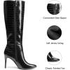 imageDREAM PAIRS Knee High Boots for Women Sexy Pointed Toe Stiletto High Heel Boots Fashion ampamp Classic Dress ShoesBlackstone