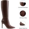 imageDREAM PAIRS Knee High Boots for Women Sexy Pointed Toe Stiletto High Heel Boots Fashion ampamp Classic Dress ShoesBrown