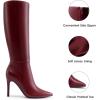 imageDREAM PAIRS Knee High Boots for Women Sexy Pointed Toe Stiletto High Heel Boots Fashion ampamp Classic Dress ShoesBurgundy