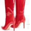 imageDREAM PAIRS Knee High Boots for Women Sexy Pointed Toe Stiletto High Heel Boots Fashion ampamp Classic Dress ShoesRedpat