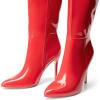 imageDREAM PAIRS Knee High Boots for Women Sexy Pointed Toe Stiletto High Heel Boots Fashion ampamp Classic Dress ShoesRedpat