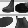 imageDREAM PAIRS Womens Ankle Boots Chunky Low Heel Chelsea Booties Slip On Elastic Fall Short BootsBlackPu