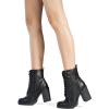 imageDREAM PAIRS Womens Combat Ankle Boots Chunky Heel Lace up Fashion Heeled BootiesBlack