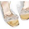 imageDREAM PAIRS Womens Double Bowknots Crystal Sandals Clear Slingback Heels Square Toe Shoes for Party WeddingGoldpat