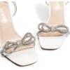 imageDREAM PAIRS Womens Double Bowknots Crystal Sandals Clear Slingback Heels Square Toe Shoes for Party WeddingWhite