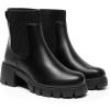 imageDREAM PAIRS Womens Elastic Chelsea Ankle Boots Fashion Low Chunky Heel Platform Lug Sole Short Booties ShoesBlack