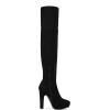 imageDREAM PAIRS Womens HIGHPLAT Black Chunky Thigh High Over The Knee High Heel BootsBlack