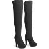 imageDREAM PAIRS Womens HIGHPLAT Black Chunky Thigh High Over The Knee High Heel BootsBlack