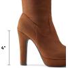 imageDREAM PAIRS Womens HIGHPLAT Black Chunky Thigh High Over The Knee High Heel BootsBrown