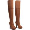 imageDREAM PAIRS Womens HIGHPLAT Black Chunky Thigh High Over The Knee High Heel BootsBrown
