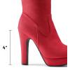 imageDREAM PAIRS Womens HIGHPLAT Black Chunky Thigh High Over The Knee High Heel BootsRed
