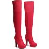 imageDREAM PAIRS Womens HIGHPLAT Black Chunky Thigh High Over The Knee High Heel BootsRed