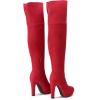 imageDREAM PAIRS Womens HIGHPLAT Black Chunky Thigh High Over The Knee High Heel BootsRed