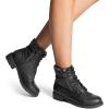 imageDREAM PAIRS Womens Lace Up Combat boots Ankle BootiesBlack