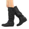 imageDREAM PAIRS Womens Wide Calf Knee High Boots Furlined Low Hidden Wedge BootsBlack