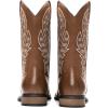 imageBruno Marc Mens Durable Cowboy Classic Slip on Western Boots with Chic Embroidered Durable Short Fashionable Western BootsBrown