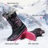 imageDREAM PAIRS Boys Girls Snow Boots WaterResistant Outdoor Warm Cozy AntiSlip Mid Calf Faux Fur Lining Insulated Winter Shoes for LittleBig KidsBlackPink