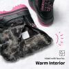 imageDREAM PAIRS Boys Girls Snow Boots WaterResistant Outdoor Warm Cozy AntiSlip Mid Calf Faux Fur Lining Insulated Winter Shoes for LittleBig KidsBlackPink