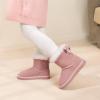 imageDREAM PAIRS Girls Boots Kids Winter Faux Fur Warm Snow Ankle FuzzyChic Kids Bow Boots for ToddlerLittle KidPink