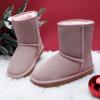 imageDREAM PAIRS Girls Boys Boots Kids Faux Fur Lined Winter Snow FuzzyClassic Kids Mid BootPink