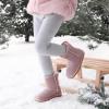 imageDREAM PAIRS Girls Boys Boots Kids Faux Fur Lined Winter Snow FuzzyClassic Kids Mid BootPink