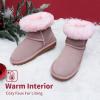 imageDREAM PAIRS Girls Boys Boots Kids Faux Fur Lined Winter Snow FuzzyClassic Kids Mid BootPink