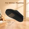 imageDREAM PAIRS Girls Boys Slippers Kids House Fuzzy Platform Indoor Outdoor Kids Slip on Slipper for Little Kid Big KidBlack