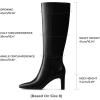 imageDREAM PAIRS Knee High Boots Women Chunky Block Heel Square Toe Side Zipper Tall Boots for WomenBlackpu