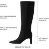 imageDREAM PAIRS Knee High Boots Women Chunky Block Heel Square Toe Side Zipper Tall Boots for WomenBlacksuede