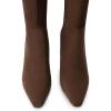 imageDREAM PAIRS Knee High Boots Women Chunky Block Heel Square Toe Side Zipper Tall Boots for WomenBrownsuede