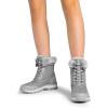 imageDREAM PAIRS Snow Boots for Women Waterproof Mid Calf Lace Up Duck Boots Warm Faux Fur FuzzyGo Bold Winter Boots for OutdoorLight Grey