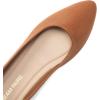 imageDREAM PAIRS Womens Flats Comfortable Slip On Business Work Office Casual Suede Ballet Flats Pointed Toe Dress ShoesBrown
