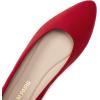 imageDREAM PAIRS Womens Flats Comfortable Slip On Business Work Office Casual Suede Ballet Flats Pointed Toe Dress ShoesRed
