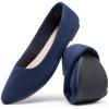 imageDREAM PAIRS Womens Flats Comfortable Slip On Business Work Office Casual Suede Ballet Flats Pointed Toe Dress ShoesNavy