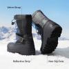 imageDREAM PAIRS Boys ampamp Girls Mid Calf WaterResistant Winter Snow Boots for ToddlerLittleBig KidNavy