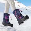 imageDREAM PAIRS Boys ampamp Girls Mid Calf WaterResistant Winter Snow Boots for ToddlerLittleBig KidNavyFuchsia
