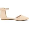 imageDREAM PAIRS Flapointed Womens Casual DOrsay Pointed Plain Ballet Comfort Soft Slip On Flats ShoesAll Nude
