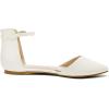 imageDREAM PAIRS Flapointed Womens Casual DOrsay Pointed Plain Ballet Comfort Soft Slip On Flats ShoesAll White