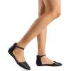 imageDREAM PAIRS Flapointed Womens Casual DOrsay Pointed Plain Ballet Comfort Soft Slip On Flats ShoesAnkleblackpu