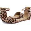 imageDREAM PAIRS Flapointed Womens Casual DOrsay Pointed Plain Ballet Comfort Soft Slip On Flats ShoesAnkleleopard