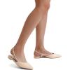 imageDREAM PAIRS Slingback Flats for Women PointedToe Elegant Womens Ballet Flats with Buckle Strap Classic Low Heel Dress Shoes for Casual Work Office PartyNudepu
