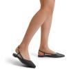 imageDREAM PAIRS Slingback Flats for Women PointedToe Elegant Womens Ballet Flats with Buckle Strap Classic Low Heel Dress Shoes for Casual Work Office PartyAll Blackpu