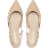 imageDREAM PAIRS Slingback Flats for Women PointedToe Elegant Womens Ballet Flats with Buckle Strap Classic Low Heel Dress Shoes for Casual Work Office PartyNudepu