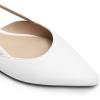 imageDREAM PAIRS Slingback Flats for Women PointedToe Elegant Womens Ballet Flats with Buckle Strap Classic Low Heel Dress Shoes for Casual Work Office PartyWhitepu