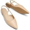imageDREAM PAIRS Slingback Flats for Women PointedToe Elegant Womens Ballet Flats with Buckle Strap Classic Low Heel Dress Shoes for Casual Work Office PartyNudepu