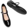 imageDREAM PAIRS Womens Ballet Flats Mary Jane Shoes Round Toe Comfortable Dressy Casual Slipon Work Daily Soft Flat ShoesBlackpat