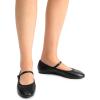 imageDREAM PAIRS Womens Ballet Flats Mary Jane Shoes Round Toe Comfortable Dressy Casual Slipon Work Daily Soft Flat ShoesBlackpu