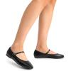 imageDREAM PAIRS Womens Ballet Flats Mary Jane Shoes Round Toe Comfortable Dressy Casual Slipon Work Daily Soft Flat ShoesBlackpu